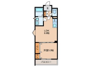 ラモーナ北条Ⅱの物件間取画像